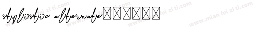 stylistic alternate字体转换